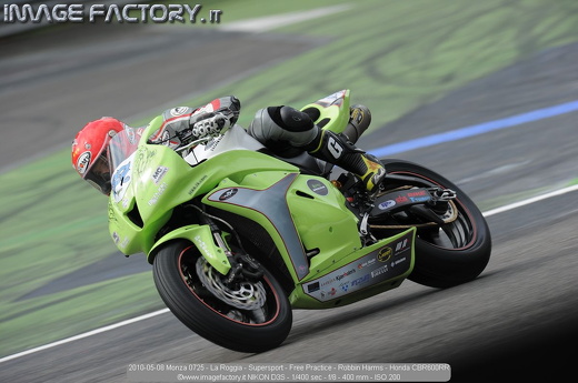 2010-05-08 Monza 0725 - La Roggia - Supersport - Free Practice - Robbin Harms - Honda CBR600RR